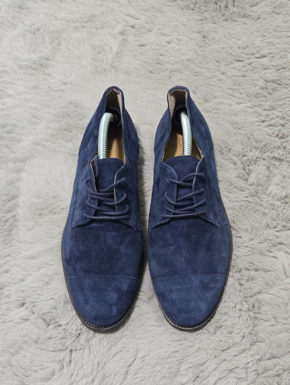 Ralph Lauren Maryna Leather Suede Blue Oxford loafers size 7